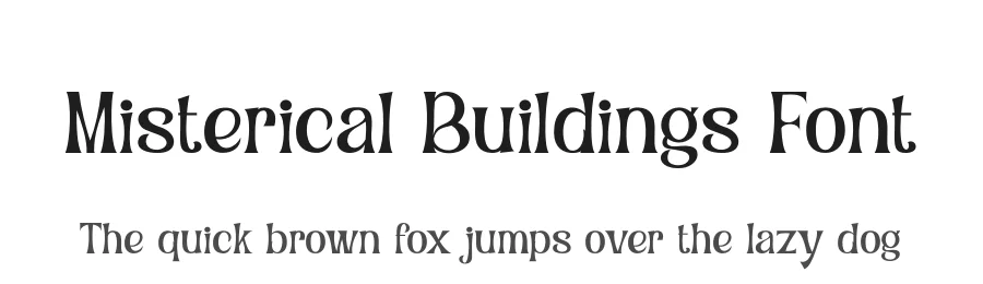 Misterical Buildings Font by SlideShoot — Display Font