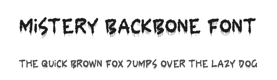 Mistery Backbone Font by letterfabric β Display Font