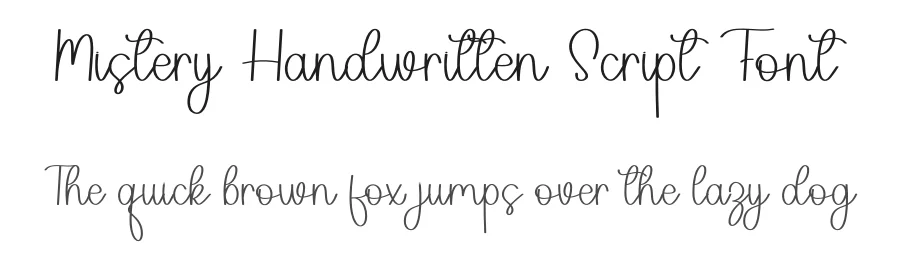 Mistery Handwritten Script Font by freshtypeink — Script Handwritten Font