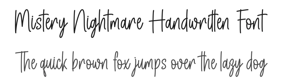 Mistery Nightmare Handwritten Font by DN Creative — Display Font