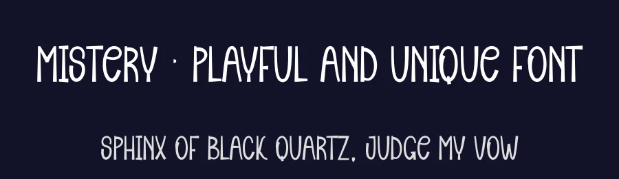 Mistery – Playful And Unique Font by andikastudio — Display Font — thumbnail 2