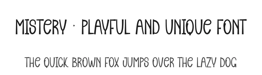 Mistery – Playful And Unique Font by andikastudio — Display Font
