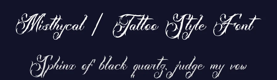 Misthycal | Tattoo Style Font by Denustudios — Blackletter Font — thumbnail 2