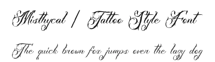 Misthycal | Tattoo Style Font by Denustudios — Blackletter Font