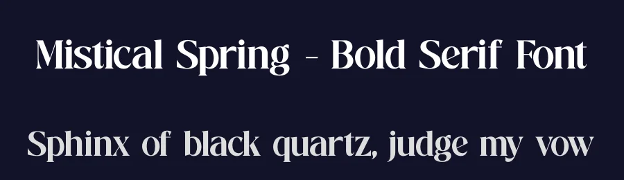 Mistical Spring – Bold Serif Font by timelesstype.co — Display Font — thumbnail 2
