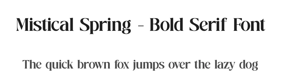 Mistical Spring – Bold Serif Font by timelesstype.co — Display Font