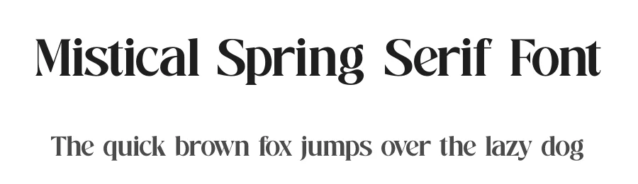 Mistical Spring Serif Font by timelesstype.co — Display Font
