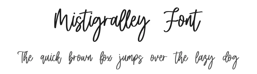 Mistigralley Font by qwrtype — Script Handwritten Font