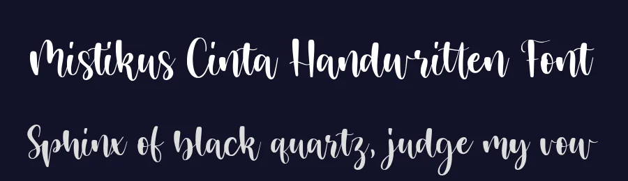 Mistikus Cinta Handwritten Font by balpirick — Script Handwritten Font — thumbnail 2