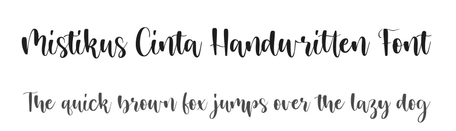 Mistikus Cinta Handwritten Font by balpirick — Script Handwritten Font