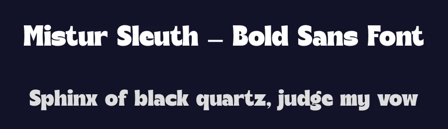 Mistur Sleuth – Bold Sans Font by timelesstype.co — Display Font — thumbnail 2