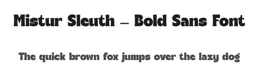 Mistur Sleuth – Bold Sans Font by timelesstype.co — Display Font