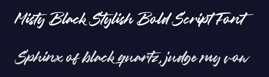 Misty Black Stylish Bold Script Font by balpirick — Script Handwritten Font — thumbnail 2
