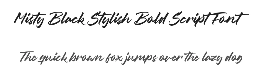Misty Black Stylish Bold Script Font by balpirick — Script Handwritten Font