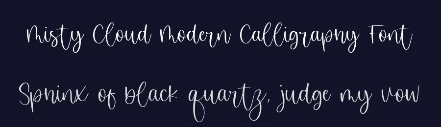 Misty Cloud Modern Calligraphy Font by balpirick — Script Handwritten Font — thumbnail 2
