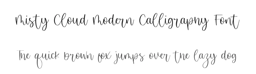 Misty Cloud Modern Calligraphy Font by balpirick — Script Handwritten Font