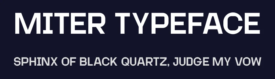 Miter Typeface by Nick Losacco — Sans Serif Font — thumbnail 2