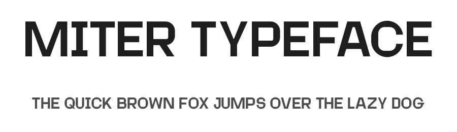 Miter Typeface by Nick Losacco — Sans Serif Font