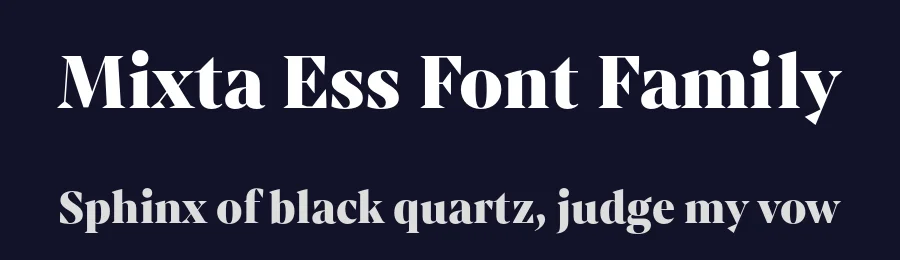 Mixta Ess Font Family by Latinotype — Serif Font — thumbnail 2