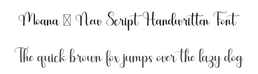 Moana – New Script Handwritten Font by freshtypeink — Script Handwritten Font