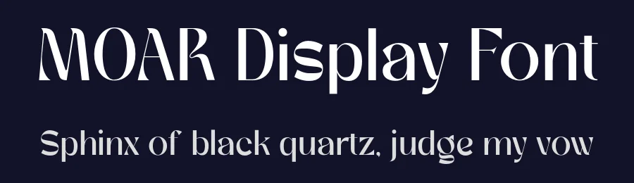 Moar Display Font by fontcade — Display Font — thumbnail 2