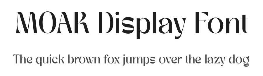 Moar Display Font by fontcade — Display Font