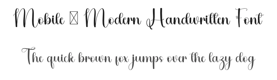 Mobile – Modern Handwritten Font by freshtypeink — Script Handwritten Font