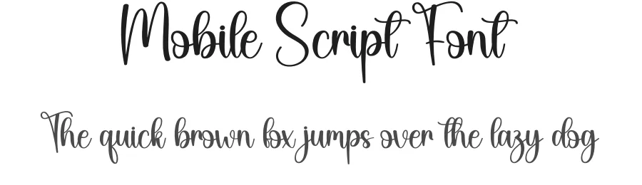 Mobile Script Font by creativeletter — Script Handwritten Font
