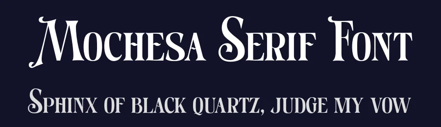 Mochesa Serif Font by Muhammad Nasir — Display Font — thumbnail 2
