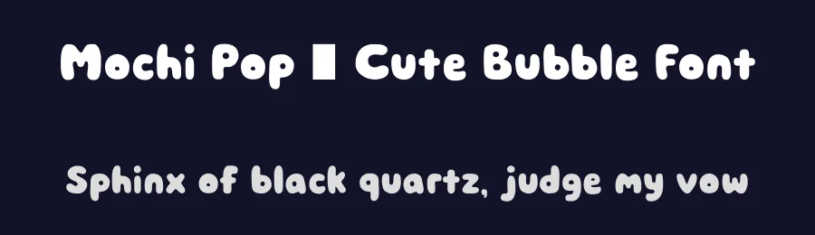 Mochi Pop – Cute Bubble Font by Yogeeid — Display Font — thumbnail 2