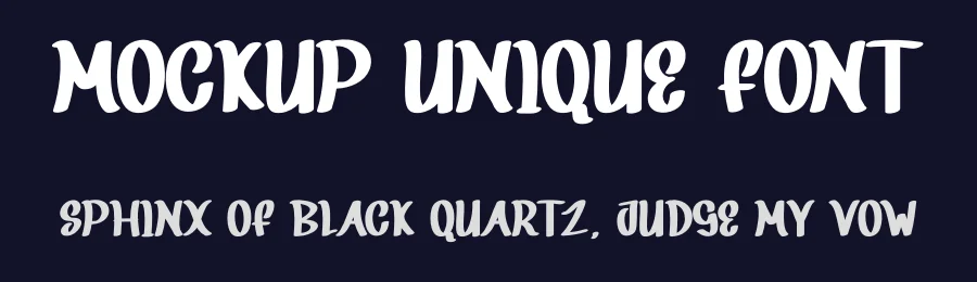 Mockup Unique Font by creativeletter — Display Font — thumbnail 2