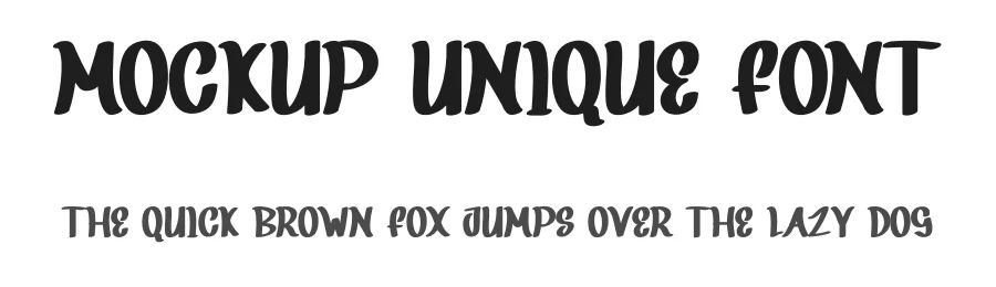 Mockup Unique Font by creativeletter — Display Font