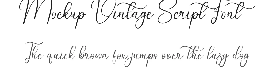Mockup Vintage Script Font by creativeletter — Script Handwritten Font