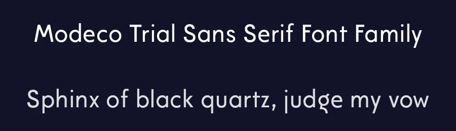 Modeco Trial Sans Serif Font Family by ekobimantara — Sans Serif Font — thumbnail 2