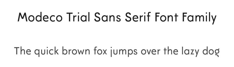 Modeco Trial Sans Serif Font Family by ekobimantara β Sans Serif Font