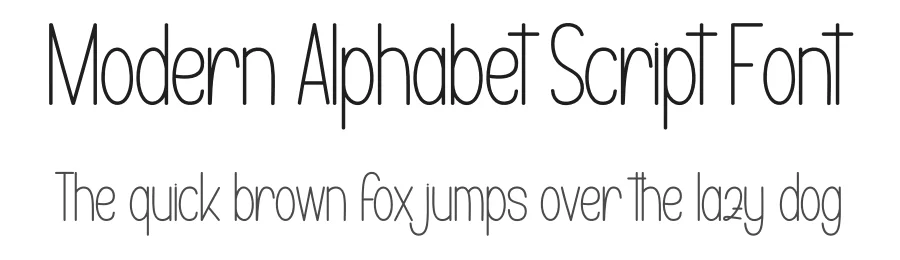 Modern Alphabet Script Font by andikastudio — Display Font