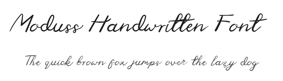 Moduss Handwritten Font by twinletter — Script Handwritten Font