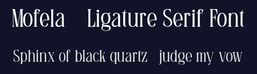 Mofela – Ligature Serif Font by Fontliner — Display Font — thumbnail 2