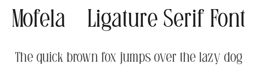 Mofela – Ligature Serif Font by Fontliner — Display Font