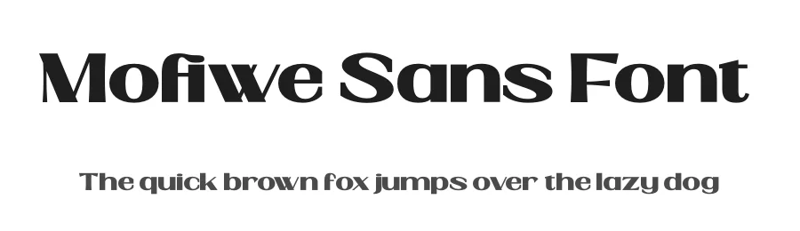 Mofiwe Sans Font by timelesstype.co — Display Font