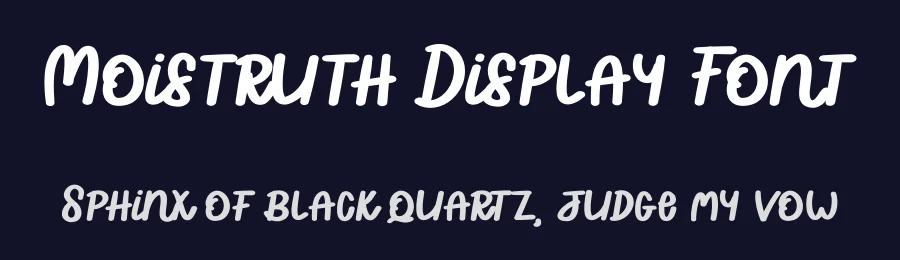 Moistruth Display Font by Dhabee — Script Handwritten Font — thumbnail 2