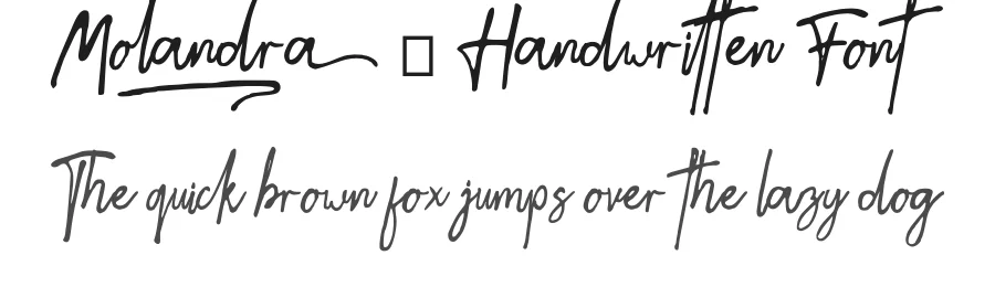 Molandra – Handwritten Font by majelis art — Script Handwritten Font