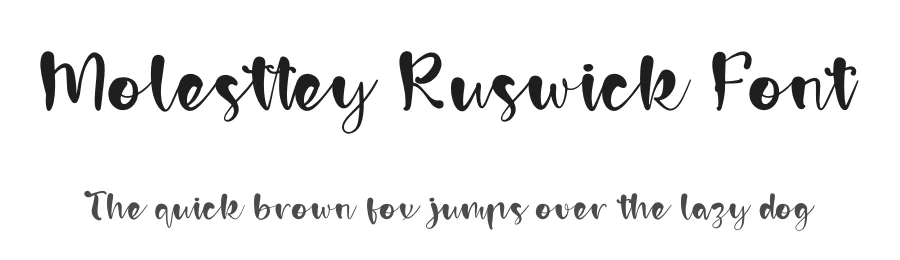 Molesttey Ruswick Font by perspectype — Script Handwritten Font