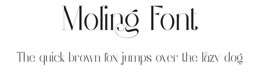 Moling Font by yaqublekker — Serif Font