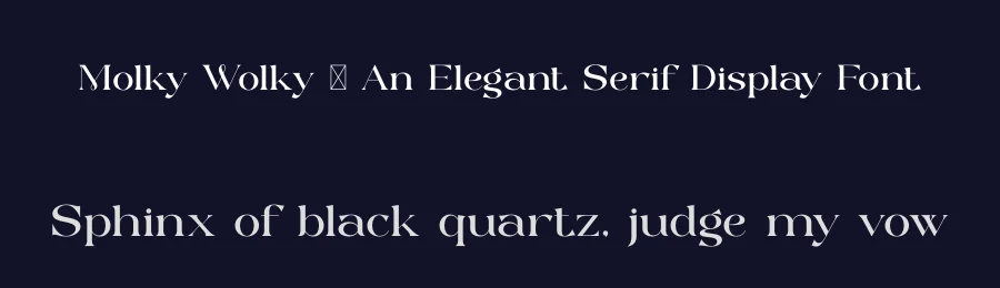 Molky Wolky – An Elegant Serif Display Font by SURATMI — Display Font — thumbnail 2