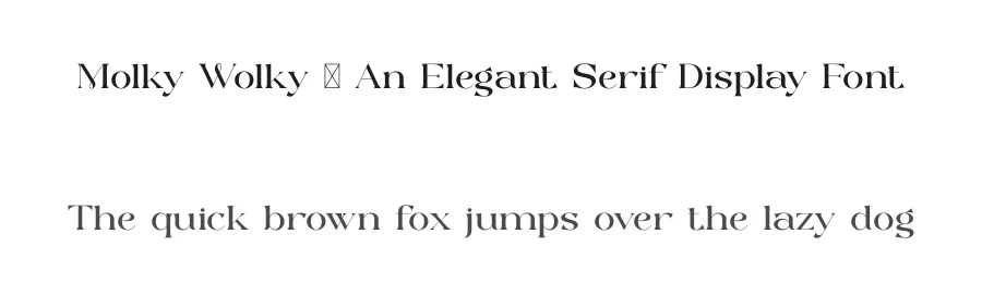 Molky Wolky – An Elegant Serif Display Font by SURATMI — Display Font