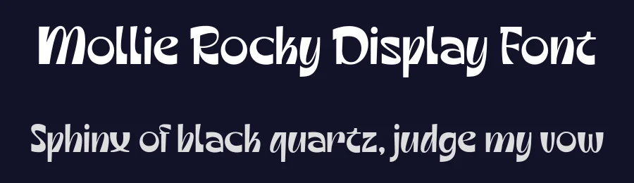 Mollie Rocky Display Font by madeDeduk — Display Font — thumbnail 2