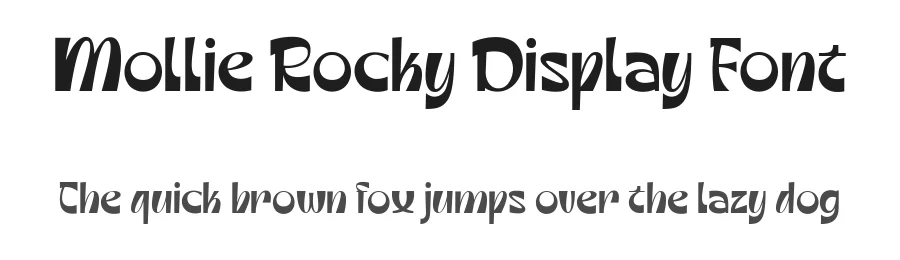 Mollie Rocky Display Font by madeDeduk — Display Font
