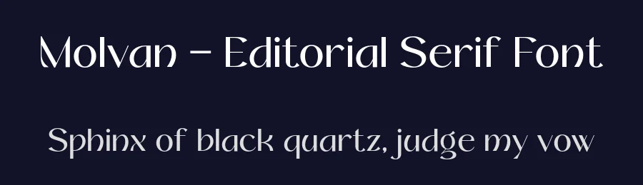 Molvan – Editorial Serif Font by roomspace.cl — Display Font — thumbnail 2