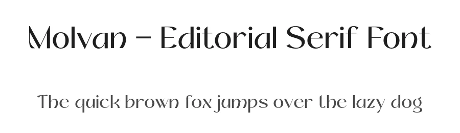 Molvan – Editorial Serif Font by roomspace.cl — Display Font
